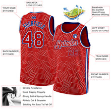 Load image into Gallery viewer, Custom Red Royal-White Authentic City Edition Basketball Jersey

