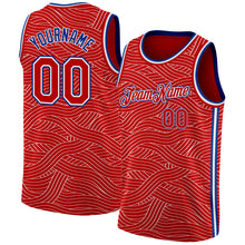 Load image into Gallery viewer, Custom Red Royal-White Authentic City Edition Basketball Jersey

