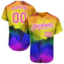 Load image into Gallery viewer, Custom Rainbow For Pride Month Love Is Love LGBT 3D Authentic Baseball Jersey
