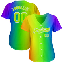 Load image into Gallery viewer, Custom Rainbow For Pride Month Love Is Love LGBT 3D Authentic Baseball Jersey
