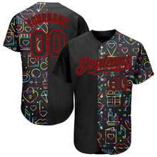 Load image into Gallery viewer, Custom Rainbow For Pride Month Love Is Love LGBT 3D Authentic Baseball Jersey
