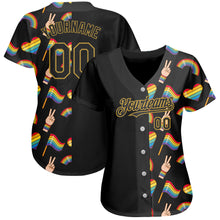 Load image into Gallery viewer, Custom Rainbow For Pride Month Love Is Love LGBT 3D Authentic Baseball Jersey
