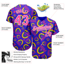 Load image into Gallery viewer, Custom Rainbow For Pride Month Love Is Love LGBT 3D Authentic Baseball Jersey
