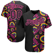 Load image into Gallery viewer, Custom Rainbow For Pride Month Love Is Love LGBT 3D Authentic Baseball Jersey
