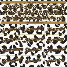 Load image into Gallery viewer, Custom White Black-Old Gold 3D Pattern Design Leopard Performance T-Shirt
