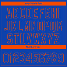 Load image into Gallery viewer, Custom Royal Orange 3D New York City Edition Fade Fashion Authentic Baseball Jersey
