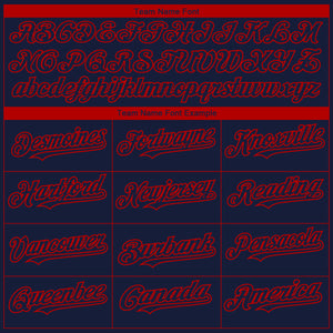 Custom Navy Red 3D Washington City Edition Fade Fashion Authentic Baseball Jersey
