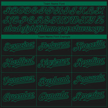 Load image into Gallery viewer, Custom Black Kelly Green 3D Dallas City Edition Fade Fashion Authentic Baseball Jersey
