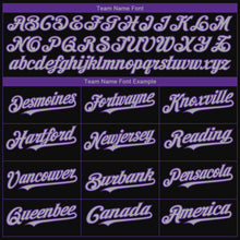 Load image into Gallery viewer, Custom Black Gray-Purple 3D Sacramento City Edition Fade Fashion Authentic Baseball Jersey
