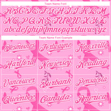 Load image into Gallery viewer, Custom Pink White 3D Pink Ribbon Breast Cancer Awareness Month Women Health Care Support Authentic Baseball Jersey
