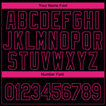 Load image into Gallery viewer, Custom Black Hot Pink 3D Pink Ribbon Breast Cancer Awareness Month Women Health Care Support Authentic Baseball Jersey
