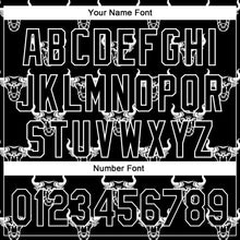 Load image into Gallery viewer, Custom Black White 3D Pattern Design Ox Authentic Baseball Jersey
