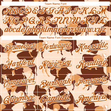 Load image into Gallery viewer, Custom Cream Texas Orange-White 3D Pattern Design Ox Authentic Baseball Jersey
