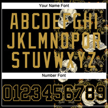 Load image into Gallery viewer, Custom Black Old Gold 3D Plant And Skull Fashion Authentic Baseball Jersey
