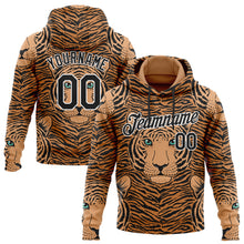 Load image into Gallery viewer, Custom Stitched Vegas Gold Black-White 3D Pattern Design Tiger Sports Pullover Sweatshirt Hoodie
