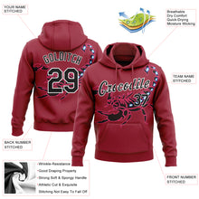 Load image into Gallery viewer, Custom Stitched Cardinal Black-White 3D Pattern Design Scorpio Sports Pullover Sweatshirt Hoodie
