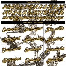 Load image into Gallery viewer, Custom Stitched White Old Gold-Black 3D Pattern Design Tiger And Eagle Sports Pullover Sweatshirt Hoodie
