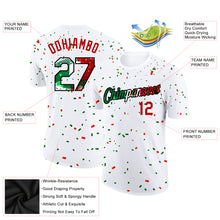 Load image into Gallery viewer, Custom White Mexican Flag Red Kelly Green-Black 3D Performance T-Shirt
