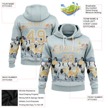 Load image into Gallery viewer, Custom Stitched Lakes Blue White-Vegas Gold 3D Pattern Design Heron Sports Pullover Sweatshirt Hoodie
