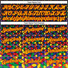 Load image into Gallery viewer, Custom Black Yellow-Red 3D Pattern Design Black History Month Performance T-Shirt
