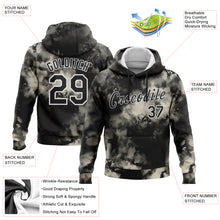 Load image into Gallery viewer, Custom Stitched Tie Dye Black-White 3D Abstract Style Sports Pullover Sweatshirt Hoodie
