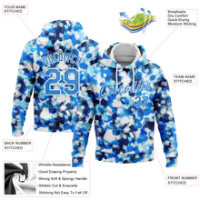 Load image into Gallery viewer, Custom Stitched Tie Dye Powder Blue-White 3D Abstract Watercolor Sports Pullover Sweatshirt Hoodie
