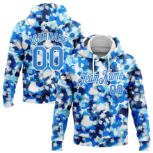 Load image into Gallery viewer, Custom Stitched Tie Dye Powder Blue-White 3D Abstract Watercolor Sports Pullover Sweatshirt Hoodie
