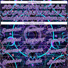 Load image into Gallery viewer, Custom Purple White 3D Pattern Design Magic Mushrooms Over Sacred Geometry Psychedelic Hallucination Authentic Basketball Jersey
