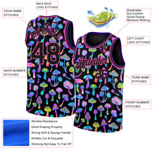 Load image into Gallery viewer, Custom Black Pink 3D Pattern Design Magic Mushrooms Psychedelic Hallucination Authentic Basketball Jersey
