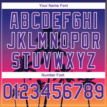 Load image into Gallery viewer, Custom Purple White 3D Pattern Tropical Hawaii Trees Authentic Basketball Jersey
