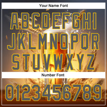 Load image into Gallery viewer, Custom Steel Gray Yellow 3D Pattern Design International Beer Day Authentic Baseball Jersey
