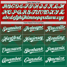 Load image into Gallery viewer, Custom Red White-Kelly Green 3D Pattern Design Gradient Square Shapes Authentic Baseball Jersey
