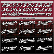 Load image into Gallery viewer, Custom Crimson White-Black 3D Pattern Design Gradient Square Shapes Authentic Baseball Jersey
