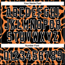 Load image into Gallery viewer, Custom Black Bay Orange-White 3D Pattern Design Tiger Prints Authentic Basketball Jersey
