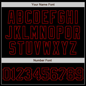 Custom Black Red 3D Pattern Design Abstract Splatter Grunge Art Authentic Baseball Jersey