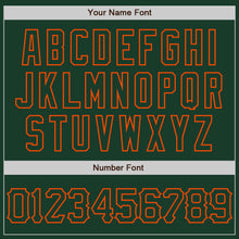 Load image into Gallery viewer, Custom Green Orange 3D Pattern Design Abstract Splatter Grunge Art Authentic Baseball Jersey
