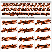 Load image into Gallery viewer, Custom White Black-Orange 3D Pattern Design Abstract Sharp Shape Authentic Baseball Jersey
