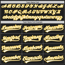 Load image into Gallery viewer, Custom Graffiti Pattern Black Crimson-Gold 3D Scratch Authentic Baseball Jersey
