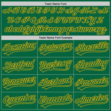 Load image into Gallery viewer, Custom Graffiti Pattern Kelly Green-Gold 3D Scratch Authentic Baseball Jersey
