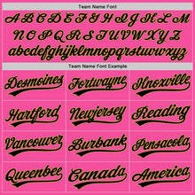 Load image into Gallery viewer, Custom Graffiti Pattern Black Pink-Old Gold 3D Scratch Authentic Baseball Jersey
