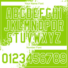 Load image into Gallery viewer, Custom Neon Green White 3D Pattern Design Abstract Brush Stroke Authentic Baseball Jersey
