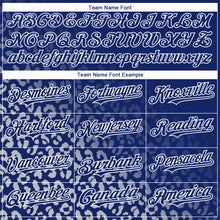 Load image into Gallery viewer, Custom Royal White 3D Pattern Design Leopard Print Fade Fashion Authentic Baseball Jersey
