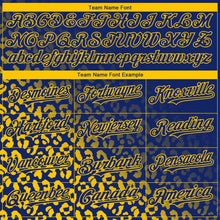 Load image into Gallery viewer, Custom Royal Yellow 3D Pattern Design Leopard Print Fade Fashion Authentic Baseball Jersey
