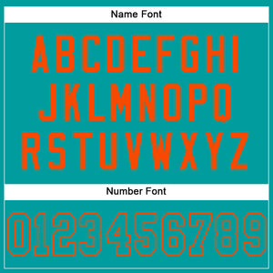 Custom Aqua Aqua-Orange Mesh Authentic Football Jersey