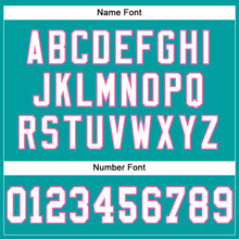 Load image into Gallery viewer, Custom Aqua White-Pink Mesh Authentic Football Jersey
