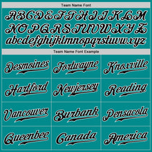 Load image into Gallery viewer, Custom Aqua Black-White Authentic Baseball Jersey
