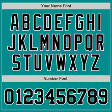 Load image into Gallery viewer, Custom Aqua Black-White Authentic Baseball Jersey
