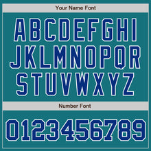 Load image into Gallery viewer, Custom Teal Royal-White Authentic Baseball Jersey
