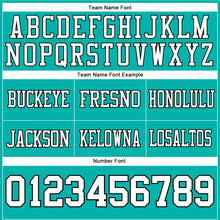 Load image into Gallery viewer, Custom Aqua White-Black Authentic Football Jersey
