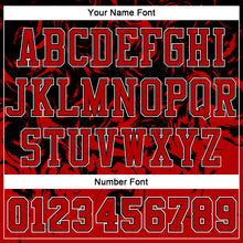 Load image into Gallery viewer, Custom Red Black-White Round Neck Sublimation Basketball Suit Jersey
